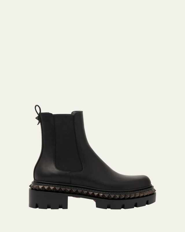 St Emilia Pyraclou Leather Red Sole Chelsea Boots